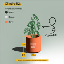 Cargar imagen en el visor de la galería, Maceta Cilíndrica CR2